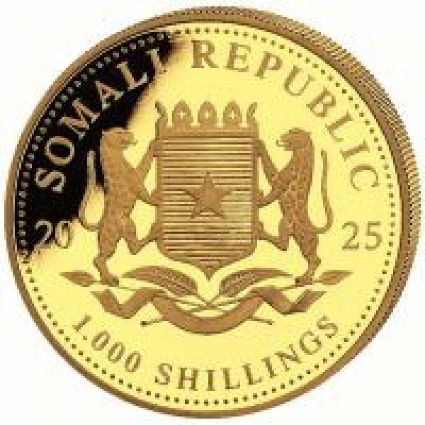 Somalia -  African Wildlife Leopard 2025  1000 Shillings - 1 Oz Gold ( Kein Internetverkauf -  nur Ladenverkauf)  bitte aktuellen Preis erfragen !!!